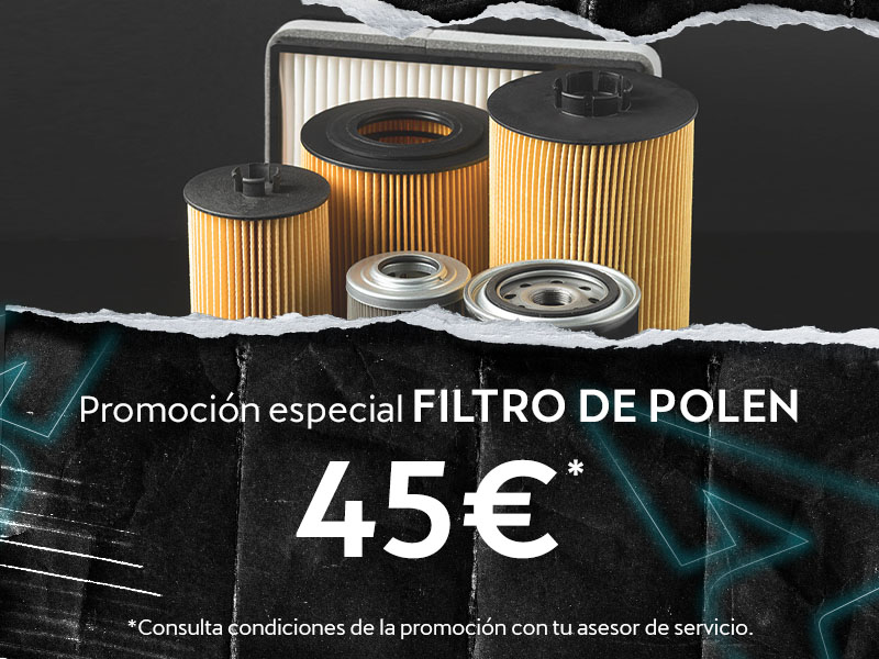Promoción filtro de polen CUPRA por 45€ en Surmoción